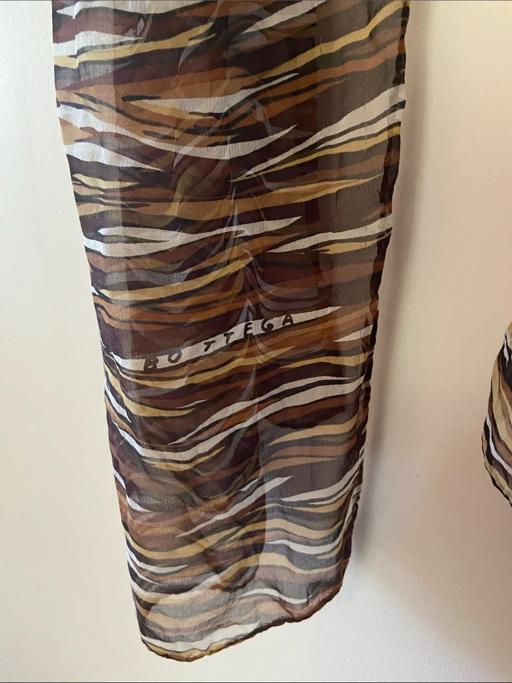 Bottega Veneta Silk Brown Striped Women's Scarf